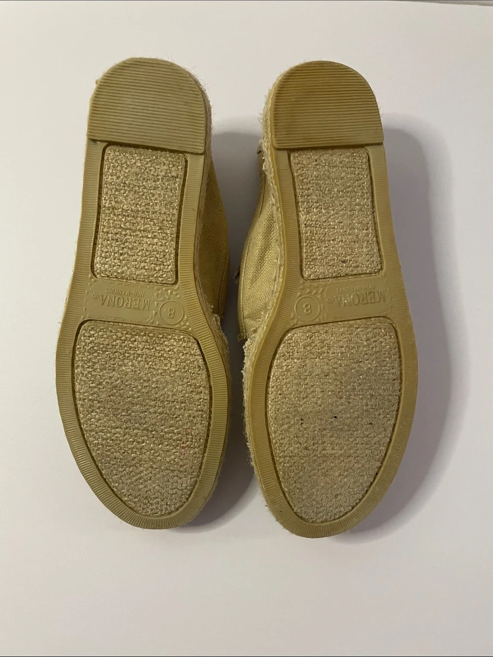 Espadrille Flats Beige Gold Merona Women’s 8